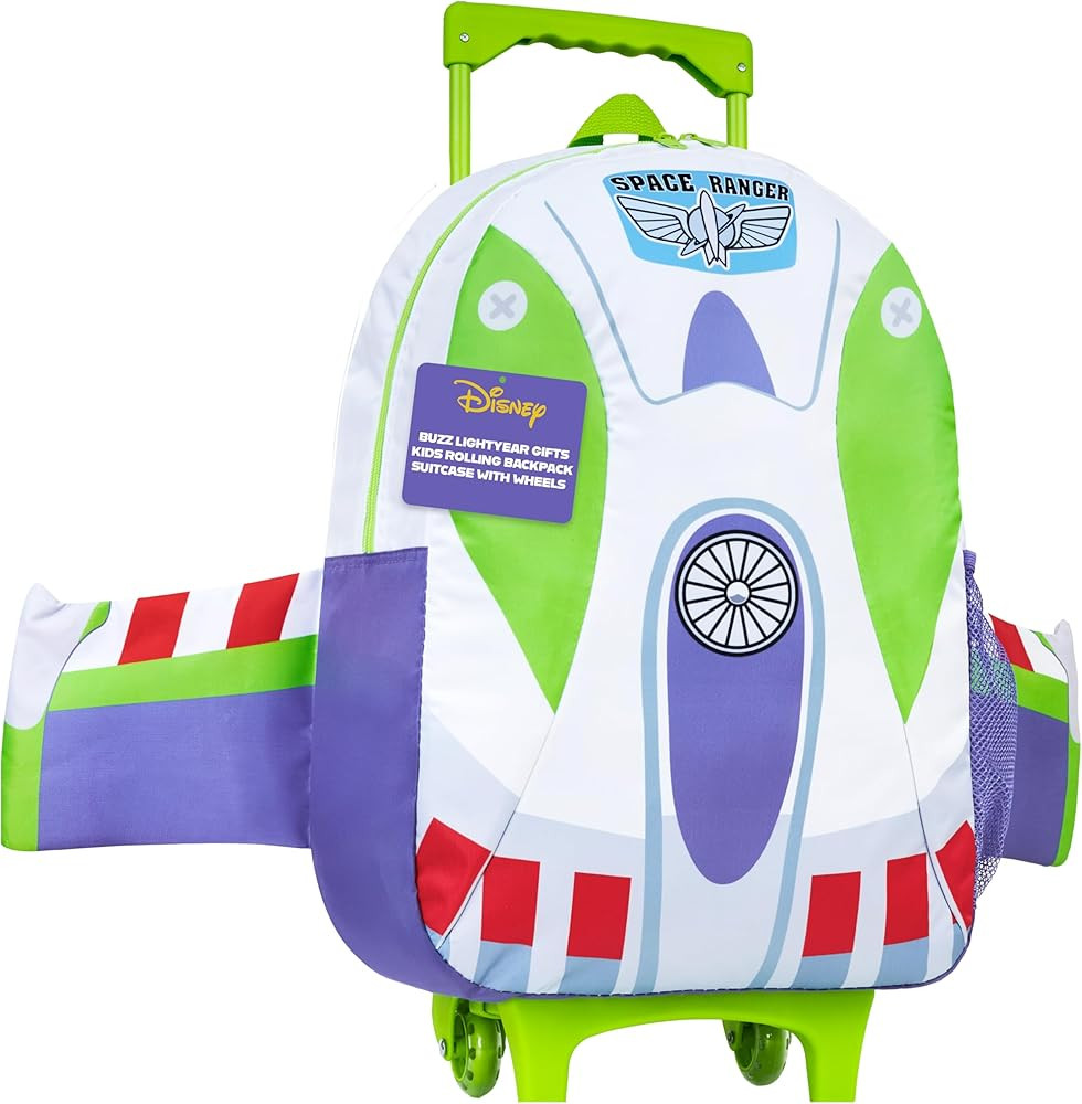Disney Toy Story 2-in-1 Buzz Lightyear Carry On Luggage 18” Rolling Kids Mini Suitcase with Whe... | Amazon (US)