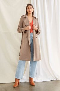 Belted Faux Suede Trench Jacket | Forever 21 (US)