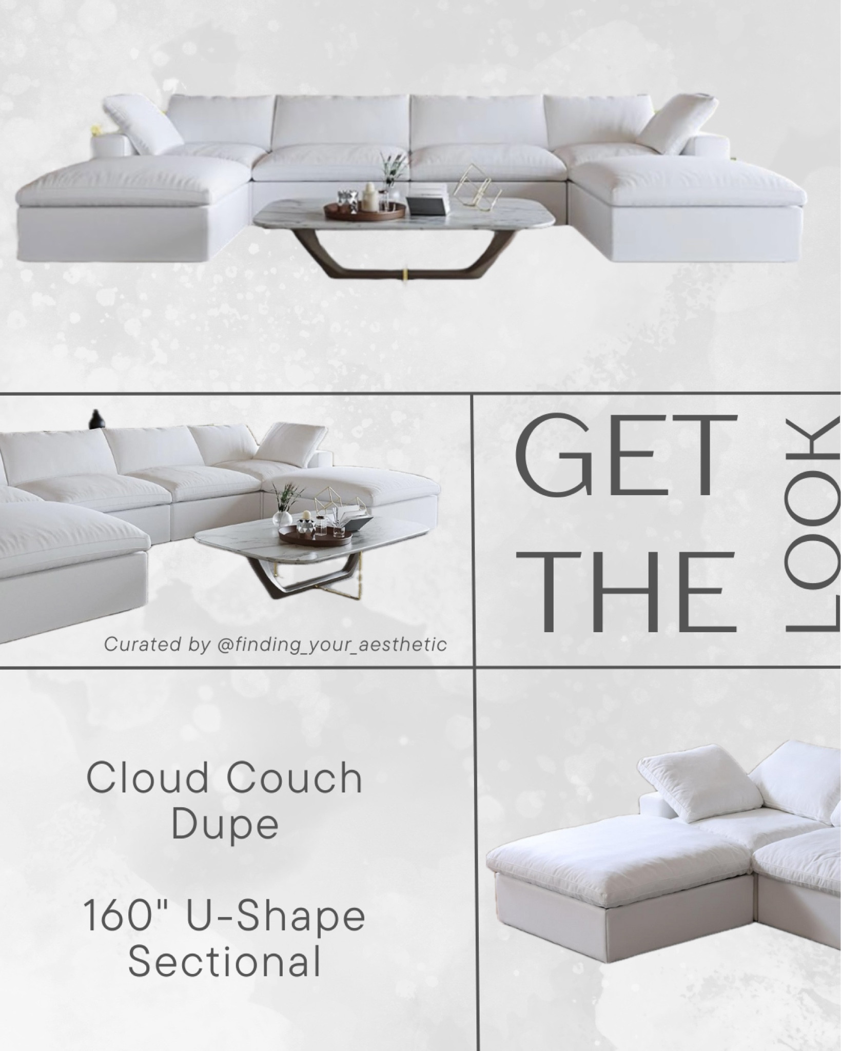 Cloud couch dupe - cozy and modern u-shaped sectional inspired by the restoration hardware cloud couch for under $2,000. 

Modern sectional large // white sectional // square arm sofa // RH couch dupe // cloud couch dupe // sectional for family room // Amazon home finds // look for less home // designer inspired home

#LTKMostLoved #LTKhome #LTKfamily