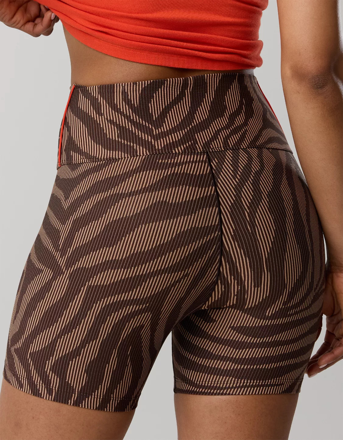 OFFLINE By Aerie Real Me XTRA Stripe Ribbed High Waisted 5" Bike Short | Aerie