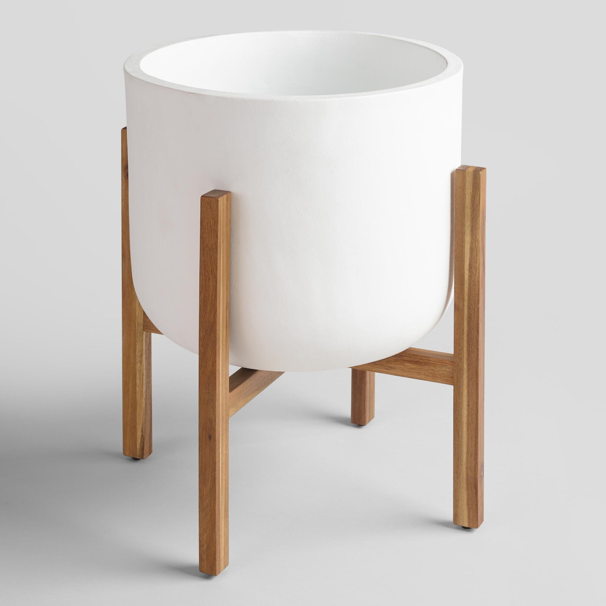 Large White Ceramic Sevilla Outdoor Patio Planter by World Market | World Market