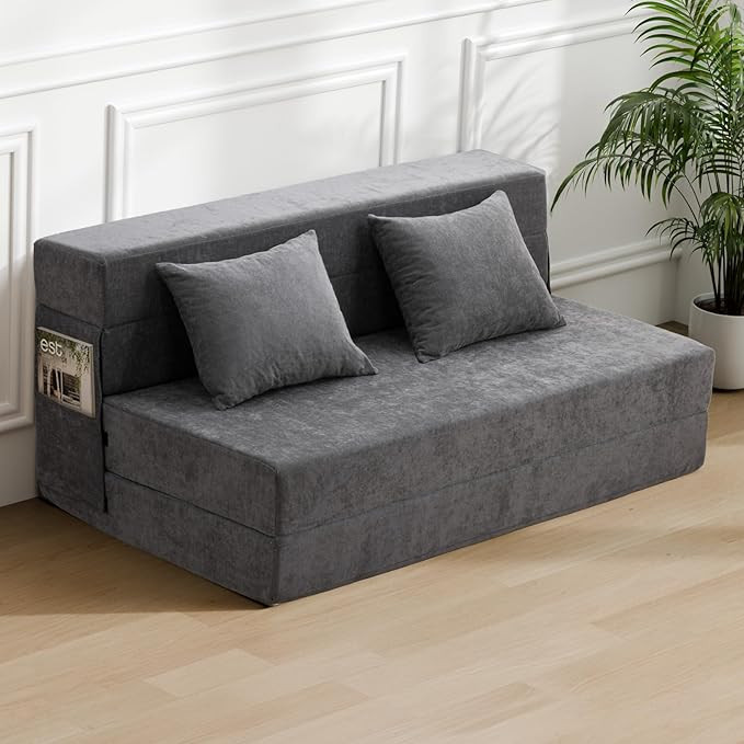 HOMFINE Folding Sofa Bed - Convertible Sleeper Chair with Pillow, Fold Out Couch, Memory Foam Flo... | Amazon (US)