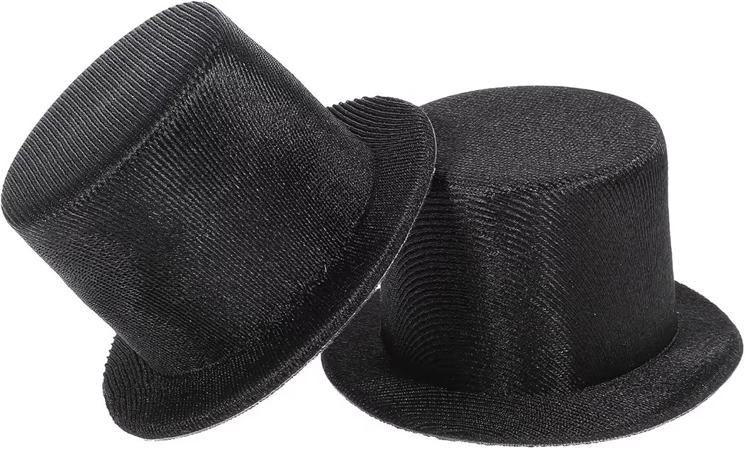 2PCS Mini Top Hat Black Felt Snowman Hats for Crafts Small Snowman Cap for Doll Christmas Party A... | Amazon (US)