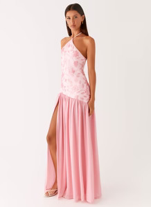 Janelle Beaded Maxi Dress - Pink | Peppermayo (Global)