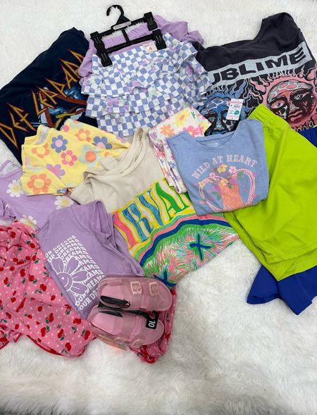 Walmart Spring Haul ☮️🌼🍒💚
Toddler Girl Finds - graphic tees & trendy print dresses + jelly sandals, all under $10. 
$13 oversized graphic band tees. 
My fave soft pj sets in a fun cherry print 🍒
My fave athletic shorts that I grab each season, under $10. Pockets + lined. 

#walmartfashion, #walmartkids #walmartspring urban outfitters look for less, free people looks for less 

#LTKSeasonal #LTKkids #LTKfitness