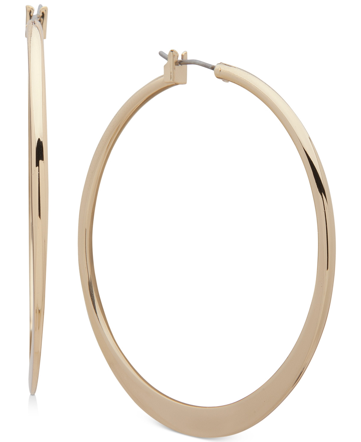 Lauren Ralph Lauren Medium Thin Hoop Earrings, 2" - Gold | Macy's