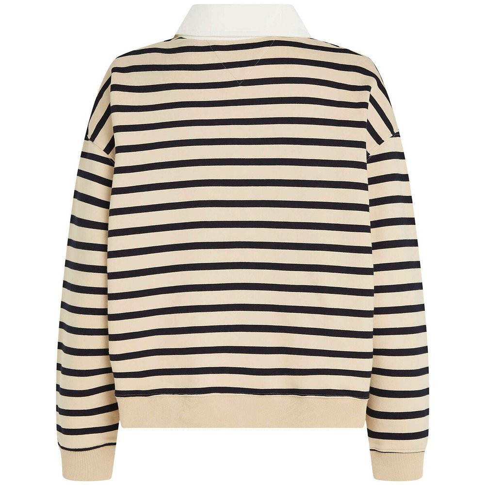 Striped Cotton Polo Sweatshirt | La Redoute (UK)
