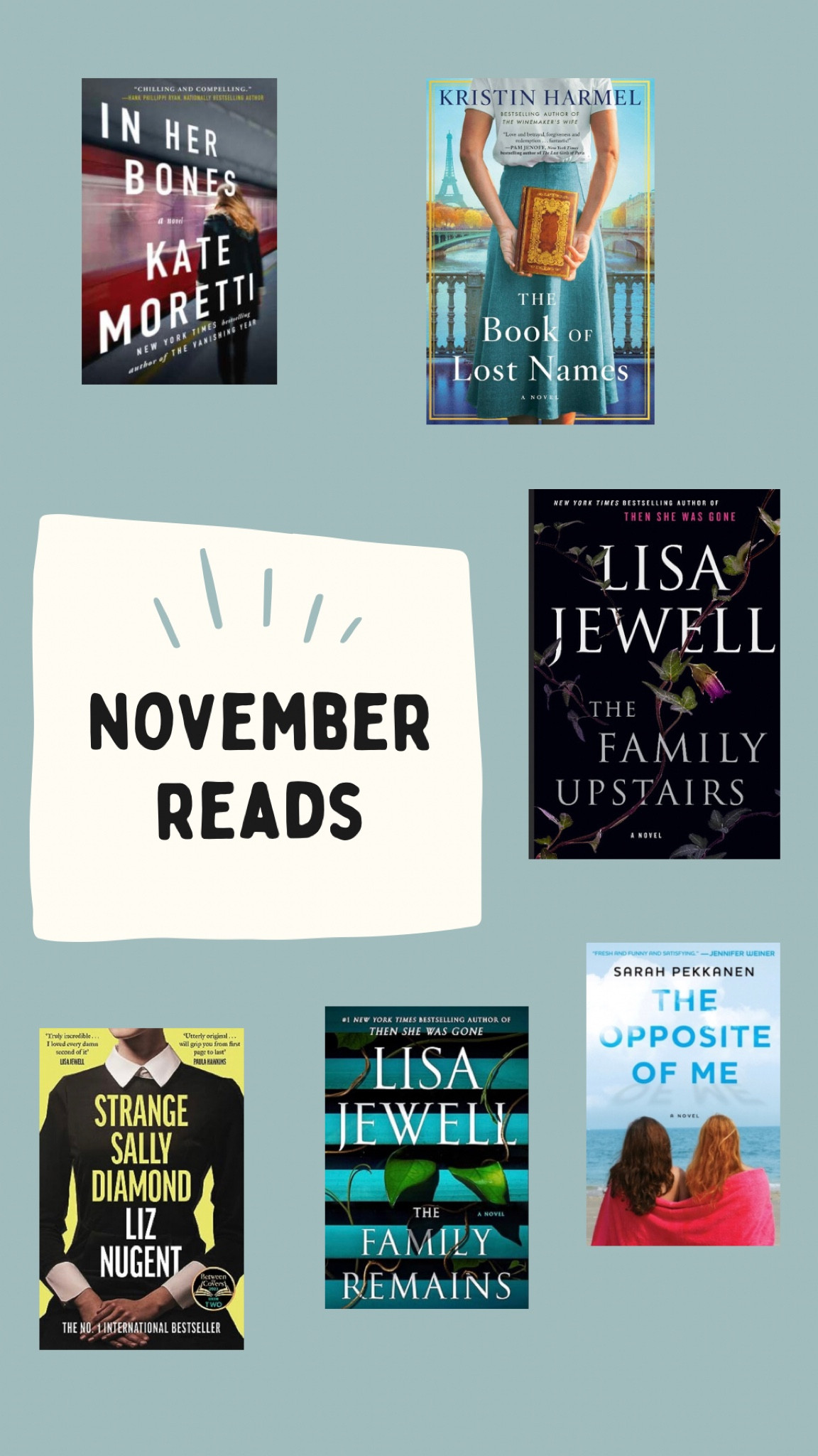 Book club 
Beach reads
Thriller
Mystery
Historical Fiction


#LTKSeasonal #LTKtravel #LTKGiftGuide