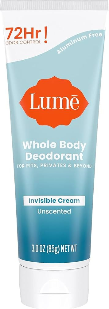 Lume Whole Body Deodorant - Invisible Cream Tube - 72 Hour Odor Control - Aluminum Free, Baking S... | Amazon (US)