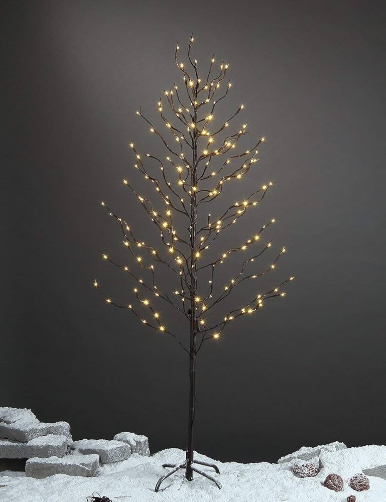 LIGHTSHARE 5FT 200L Lighted Star Light Tree,Warm White, Brown Branch Decoration Light,Home/Festiv... | Amazon (US)