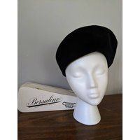 Vintage Beret, Borsalino, Black Beret Hat, Wool Winter | Etsy (US)