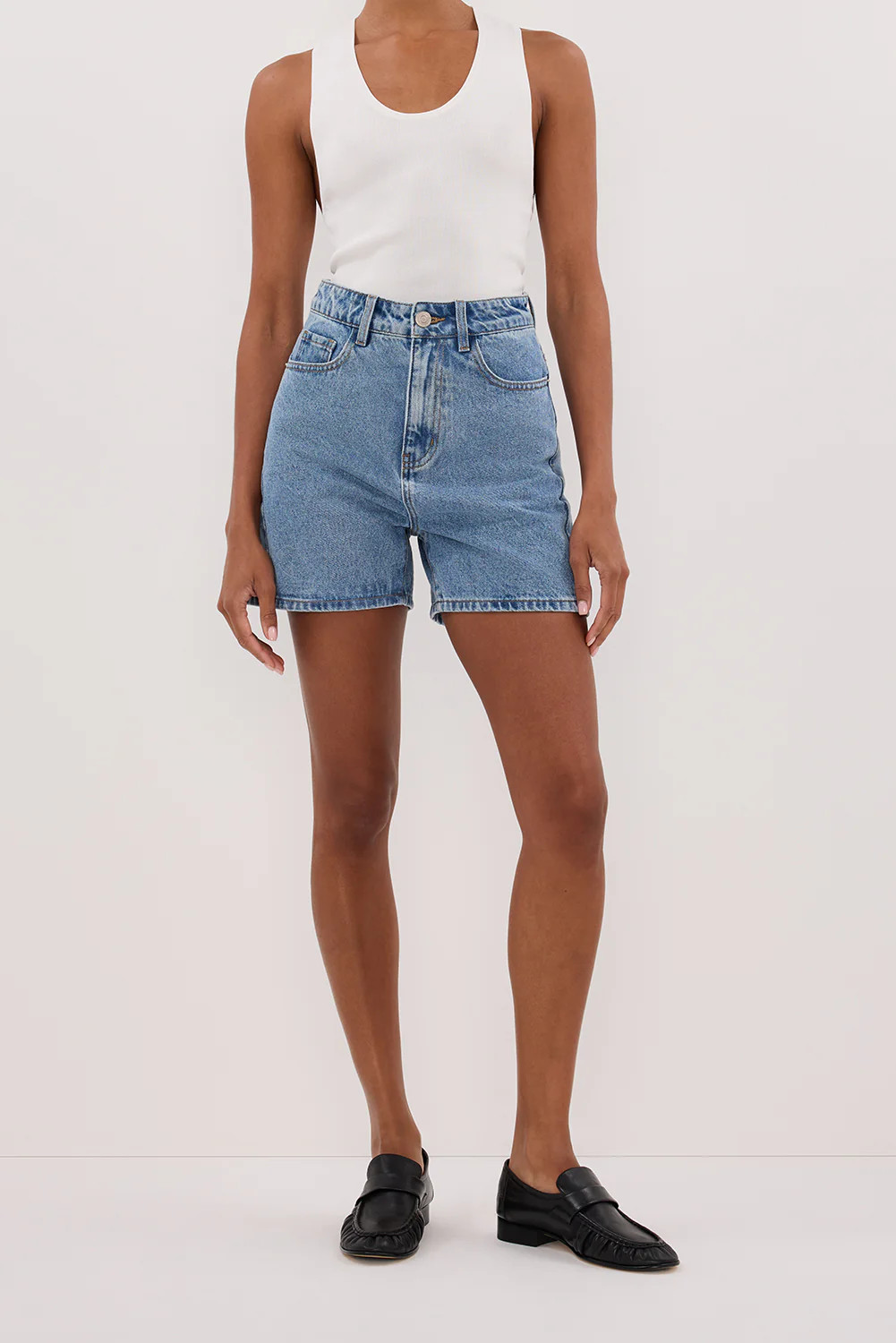 FINN MEDIUM BLUE DENIM SHORT | DISSH