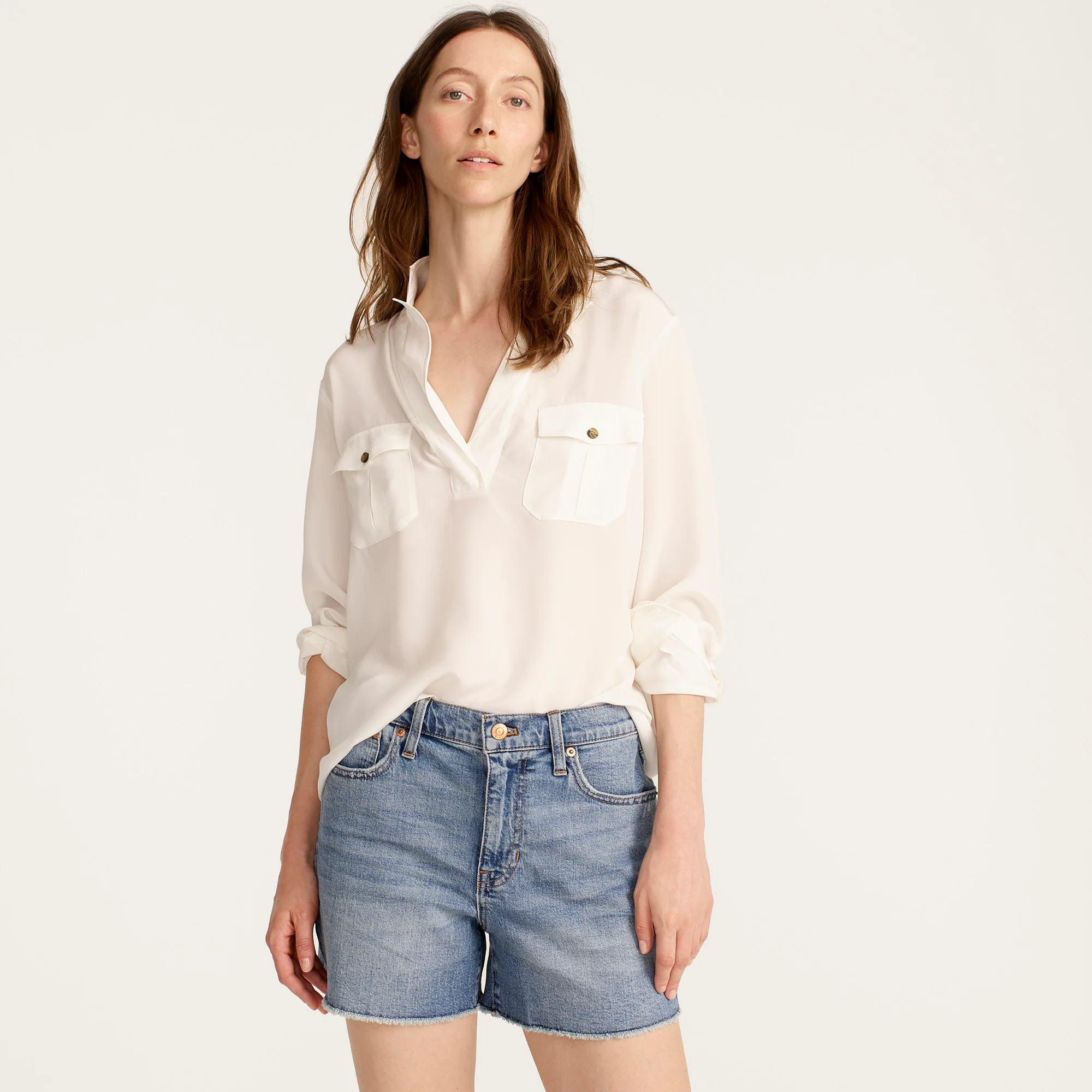 High-rise denim short in Tea Time wash | J. Crew US