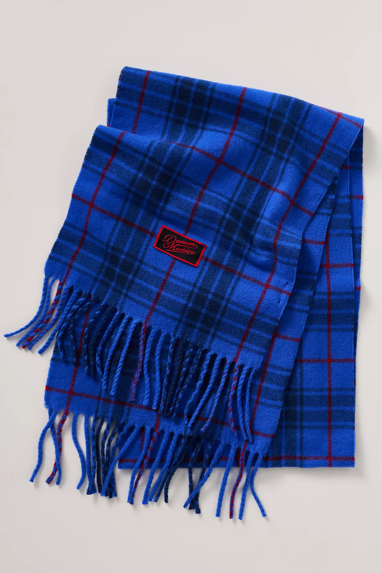 Damson Madder Plaid Fringe Scarf | Anthropologie (US)