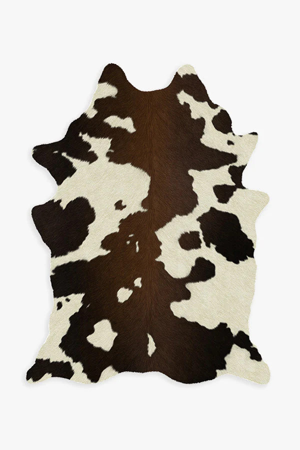 Brown & Black Faux Cowhide Rug | Ruggable