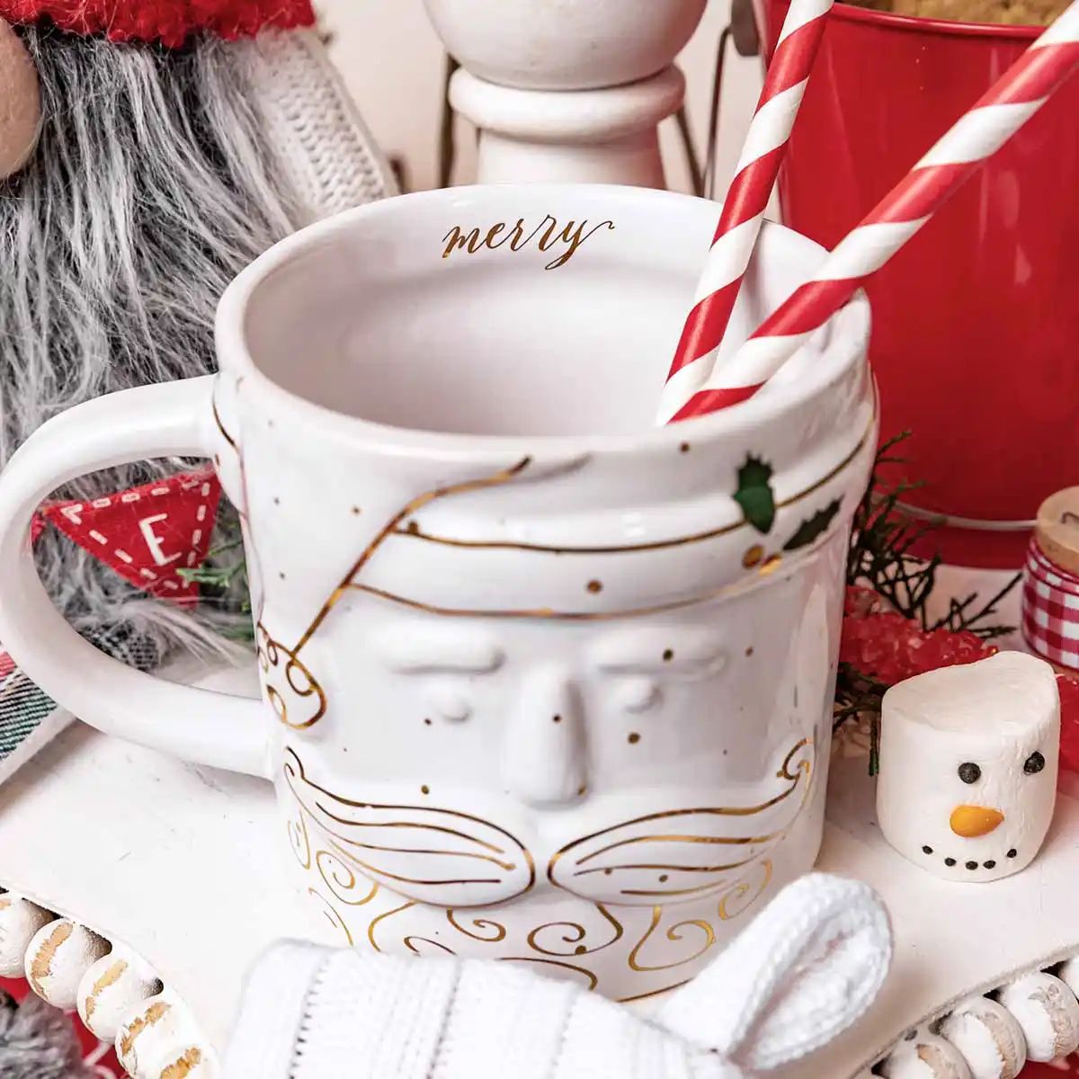 Gold Santa Mug | Mud Pie (US)