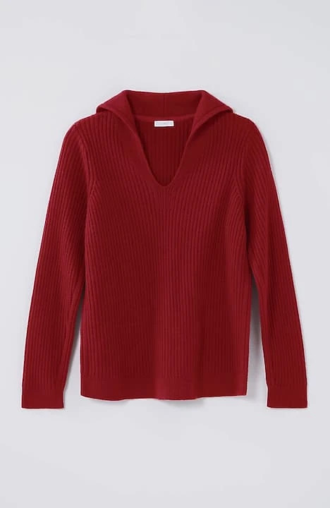Ribbed-Stitch Collared Sweater | J. Jill