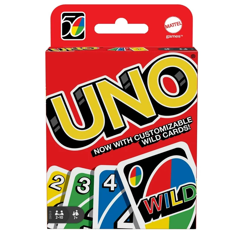 UNO Card Game for Family Night 50th Anniversary Edition, Match Color and Numbers - Walmart.com | Walmart (US)