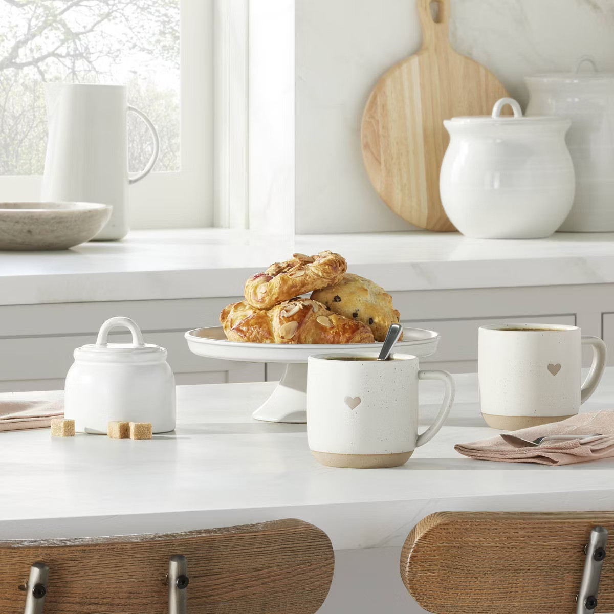 12oz Stoneware Heart Mug Cream/Clay - Hearth & Hand™ with Magnolia: Farmhouse Style, Wax Resist... | Target