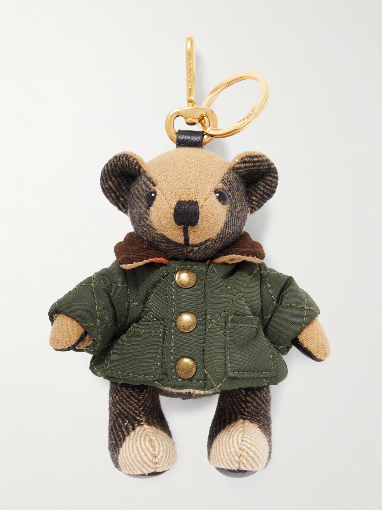 Burberry - Gold-tone Shell And Cashmere Keychain - Green | NET-A-PORTER (US)