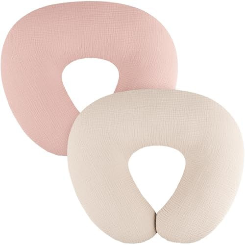 MairMore 2-Pack Muslin Nursing Pillow Covers, Breathable 100% Cotton Breastfeeding Pillow Slipcov... | Amazon (US)