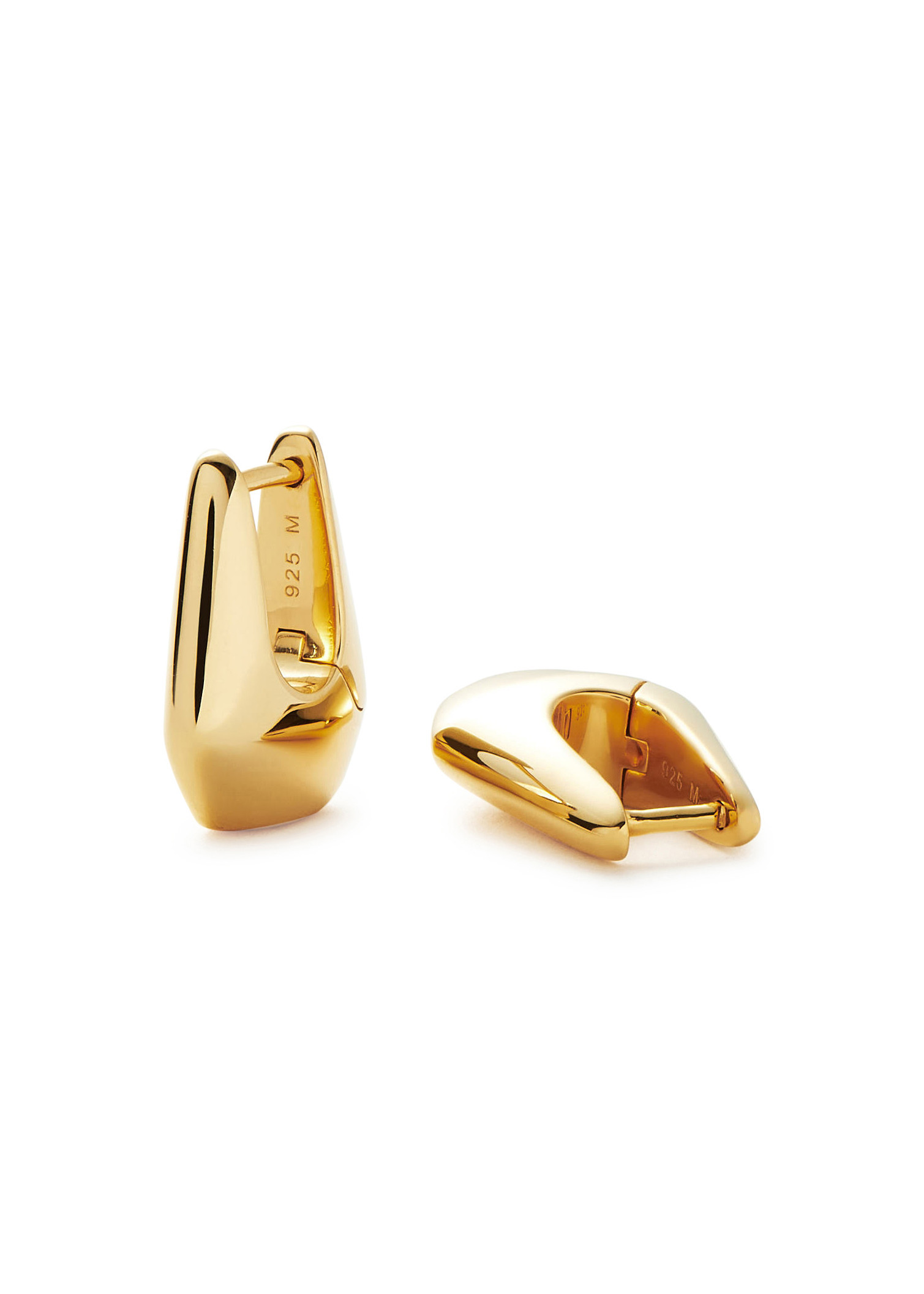 X Lucy Williams Acro small 18kt gold-plated hoop earrings | Harvey Nichols
