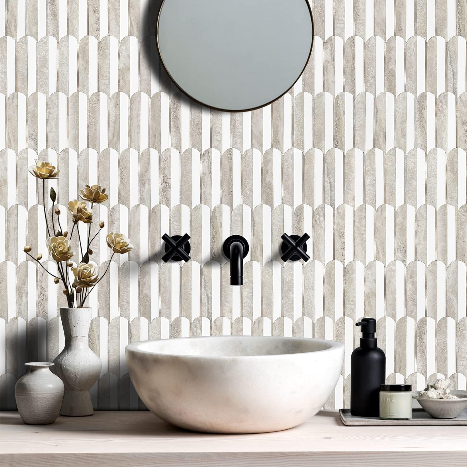 Vamos Tile Peel and Stick Backsplash Seamless Tile,Stick on Backsplash for Kitchen and Bathroom,W... | Amazon (US)