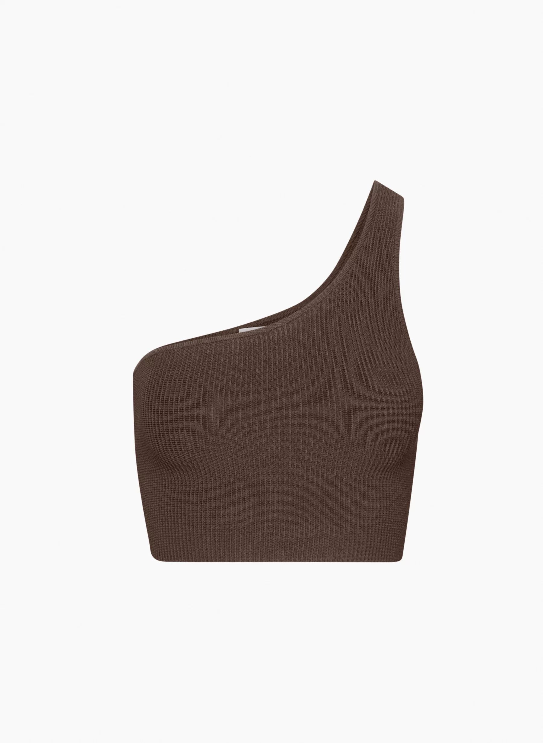 SCULPT KNIT ONE-SHOULDER CROPPED TANK | Aritzia