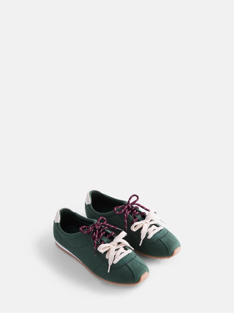 Weekend Academy Girls Double Lace Fashion Sneakers | Walmart (US)