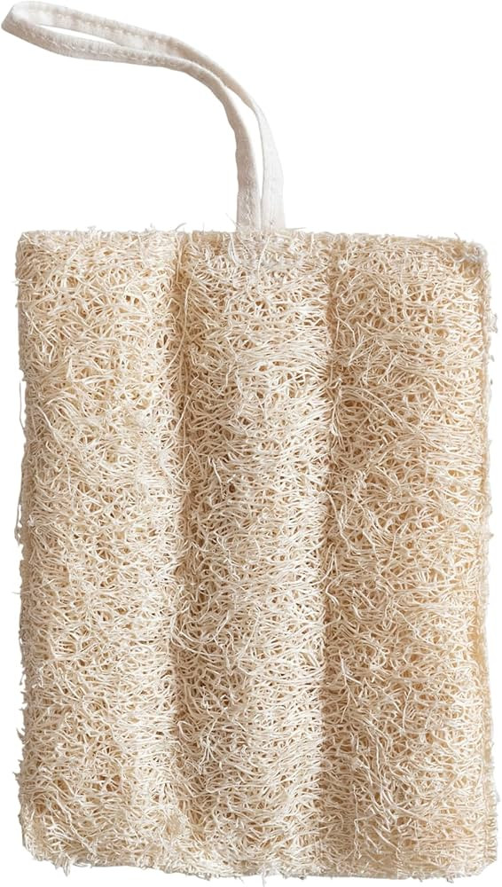 Creative Co-Op Bathroom Loofah with Cotton Hanger, Natural | Amazon (US)