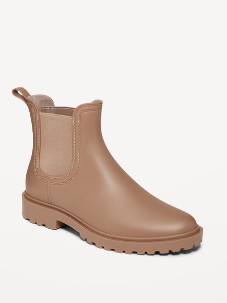 Water-Repellent Pull-On Chelsea Rain Boots for Women | Old Navy (US)