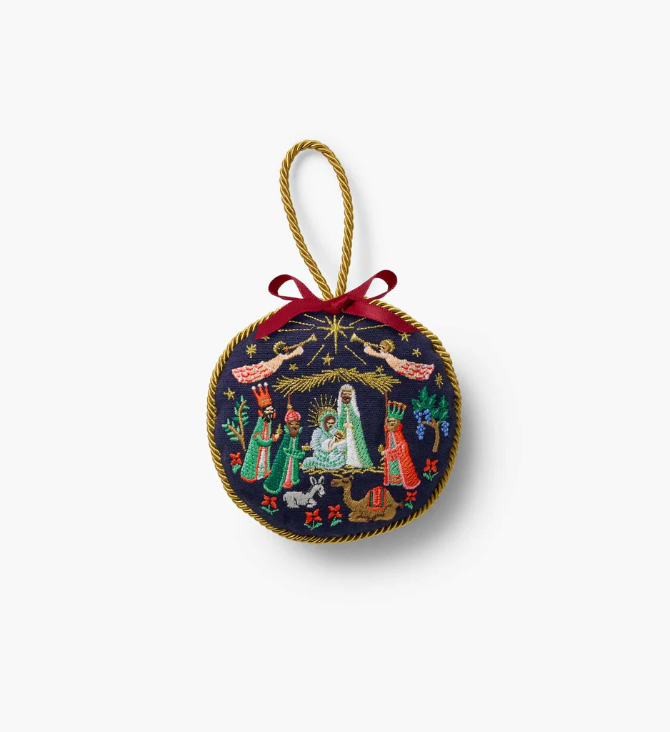 Embroidered Ornament - Nativity | Rifle Paper Co.