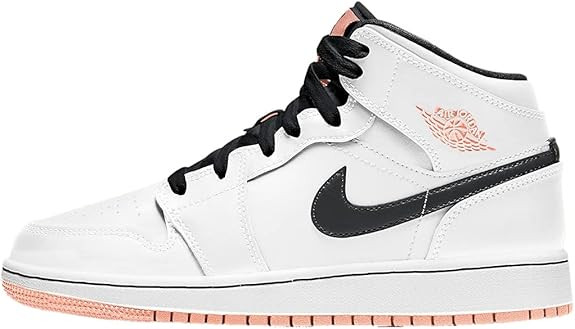 Big Kid's Jordan 1 Mid Igloo White/Tropical Twist-Black (554725 132) - | Amazon (US)