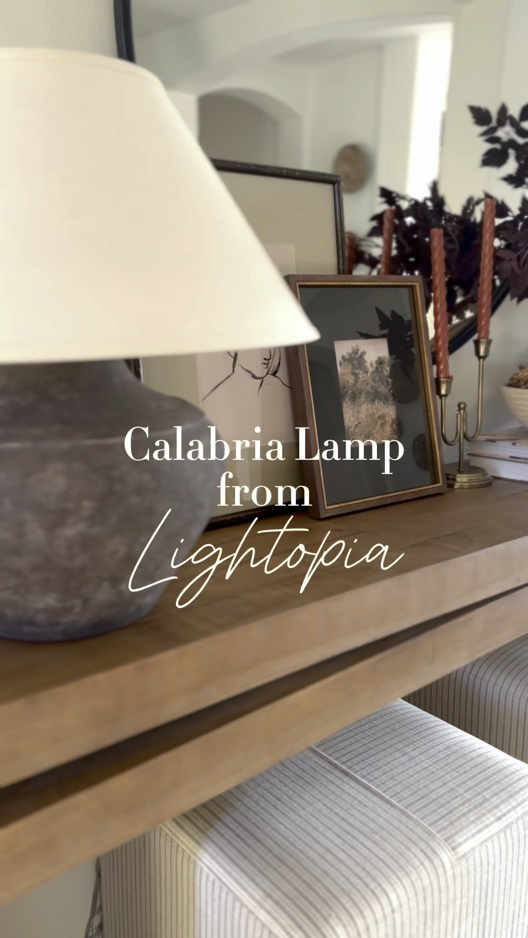 Talk about a dream lamp!!! 🥹 This lamp from @lightopia_ is everything my entry needed! It easily elevated this space and you all, I am blown away by how beautiful it looks and how heavy this baby is!!! 🙌🏻 Some items are worth splurging for and this is one of them! 
.
.
.
#mylightopia #budgetfriendlydecor #affordablehomedecor  #stylewithme #dailyreels #reelsinstagram #homeinspo #reelitfeelit #interiorinspiration #designonadime #designonabudget #budgetfriendly #homedecor #boujieonabudget #makehomeyours #smmakelifebeautiful
#howedwell #howyouhome #myneutralhome #dailydecordose #ａｅｓｔｈｅｔｉｃ

#LTKHome #LTKGiftGuide #LTKVideo