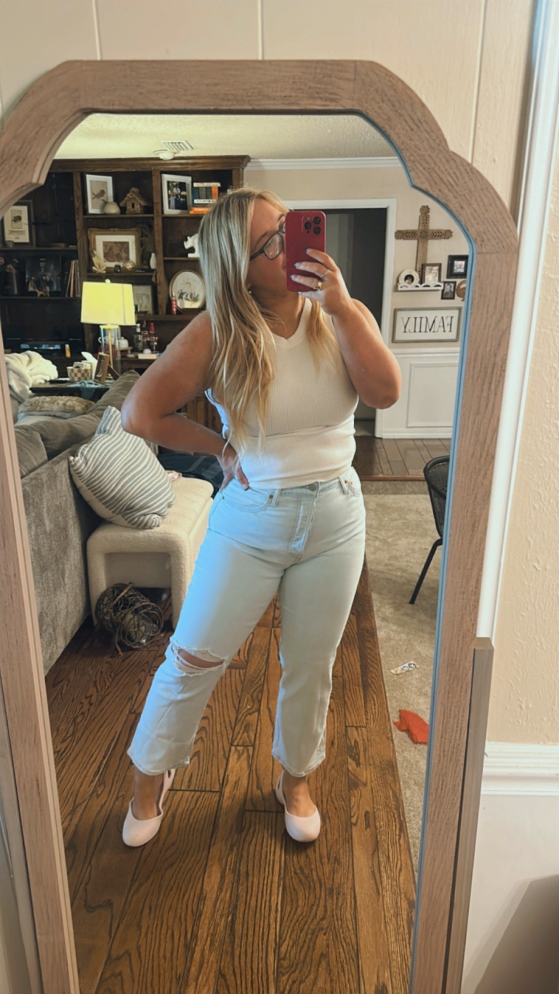 Simple SAHM OOTD! Ft. My new crocs ballet flats! 

#LTKFindsUnder50 #LTKShoeCrush #LTKMidsize