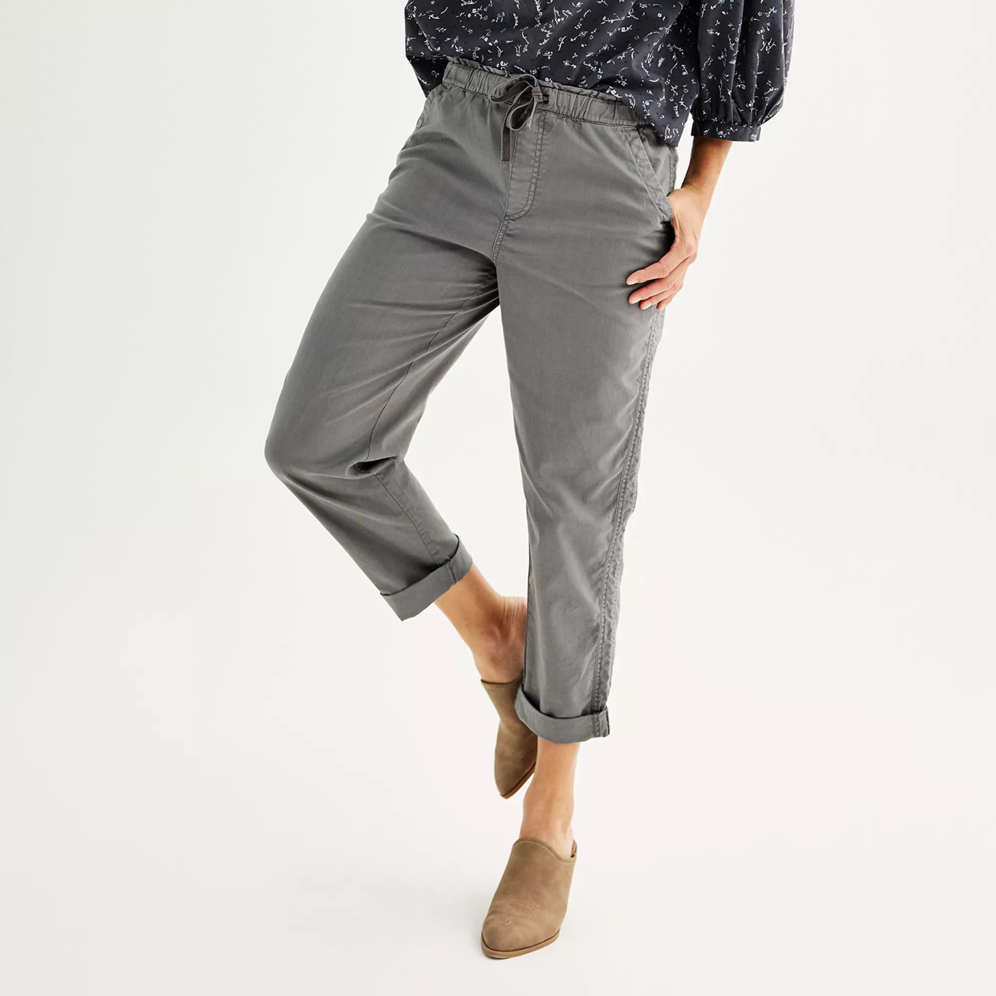 Women's Sonoma Goods For Life® Easy Paper Bag Waist Capri | Kohl's