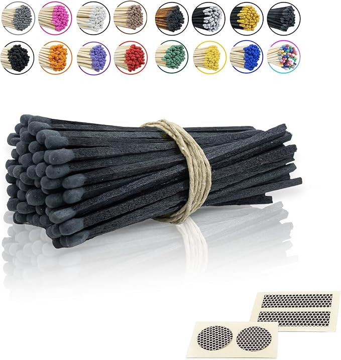 4" Inch Long Wooden Refill Matchsticks with Strike Stickers - Safety Matches Wholesale Bulk Loose... | Amazon (US)