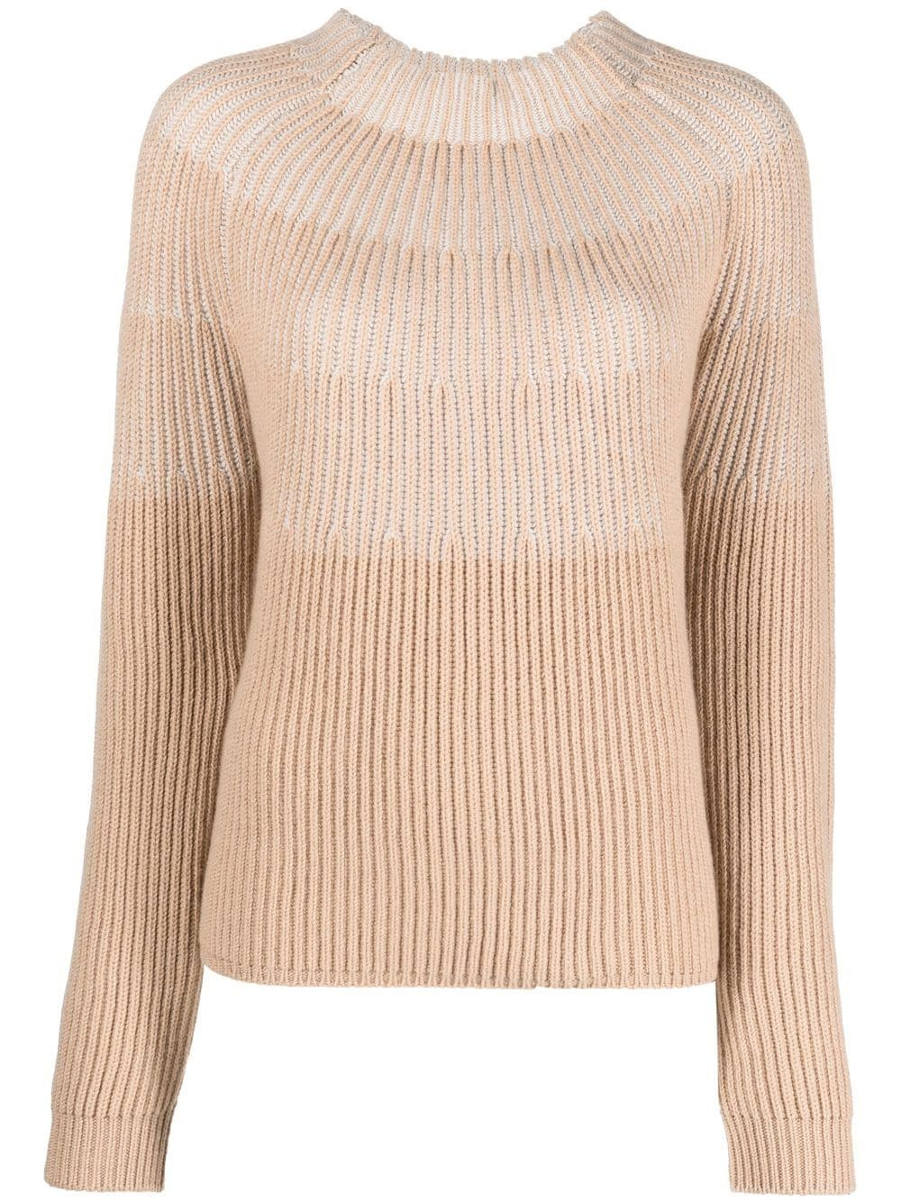 Agnona colour-block cashmere jumper - Neutrals | Farfetch Global