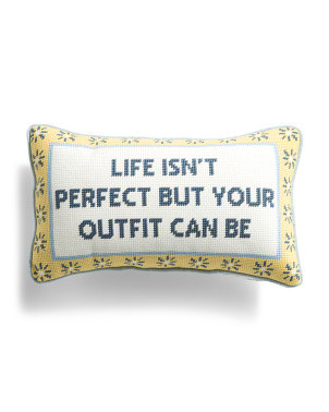 9x15 Life Isn't Perfect Needlepoint Pillow | Throw Pillows | Marshalls | Marshalls