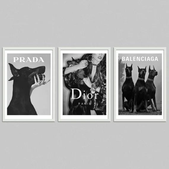 Luxury Fashion Digital Poster Set of 3  Printable Designer | Etsy | Etsy (US)
