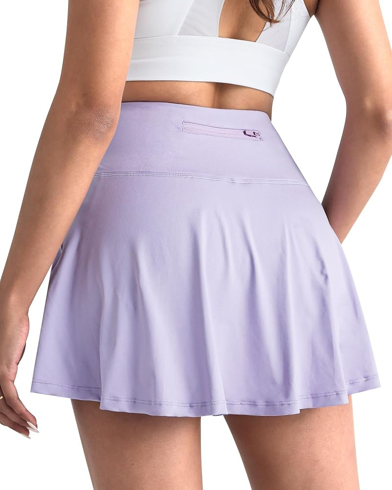 CHRLEISURE Women Tennis Golf Skirt with Pockets - High Waisted Golf Pleated Athletic Workout Dres... | Amazon (US)
