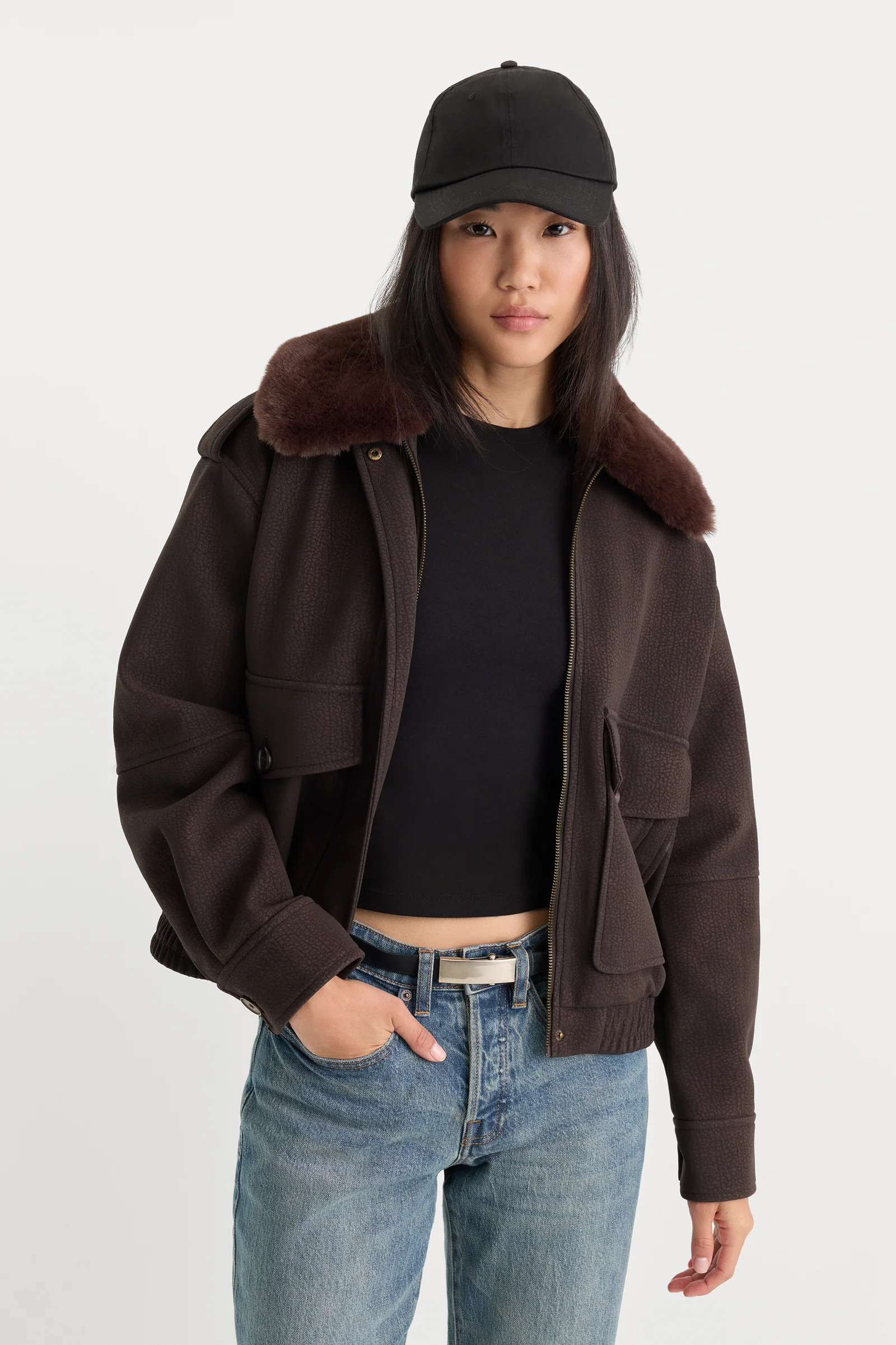 THE BETTER THAN LEATHER BOMBER JACKET | ESPRESSO | Good American