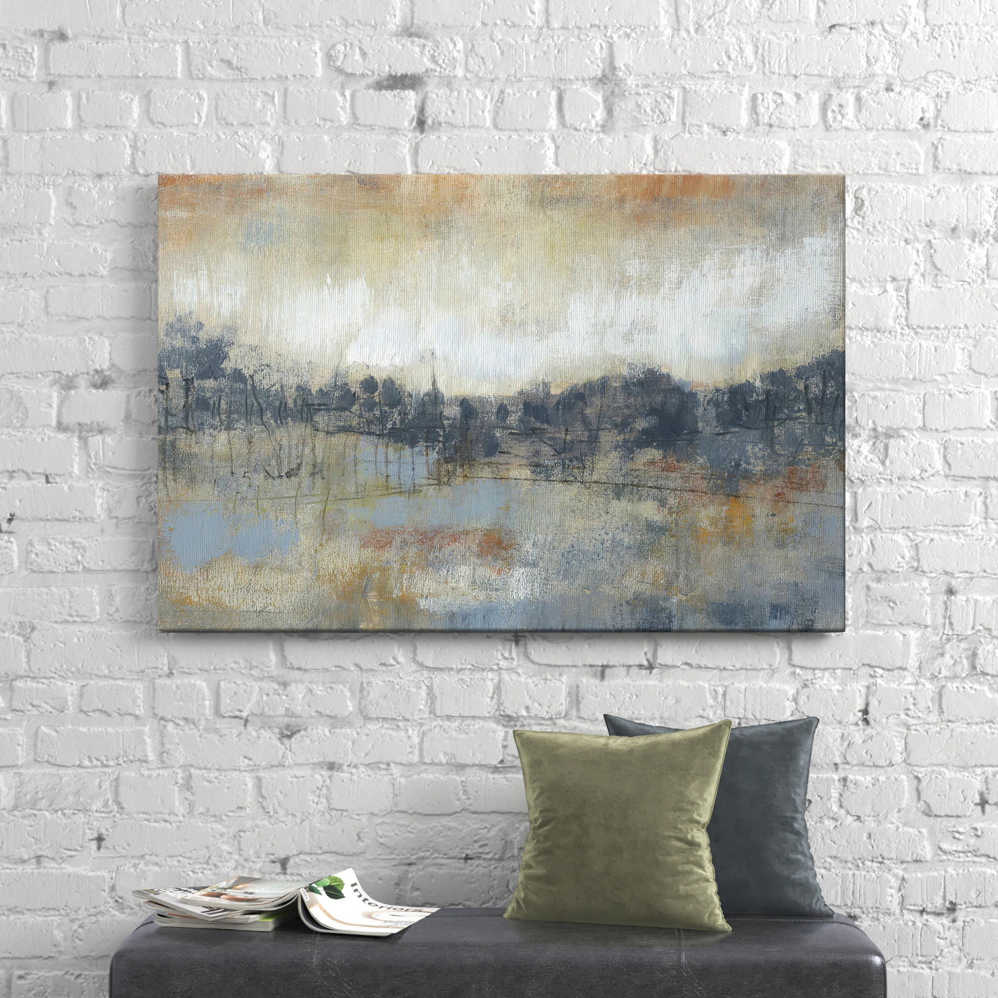 " Cool Grey Horizon I " Painting Print | Wayfair North America
