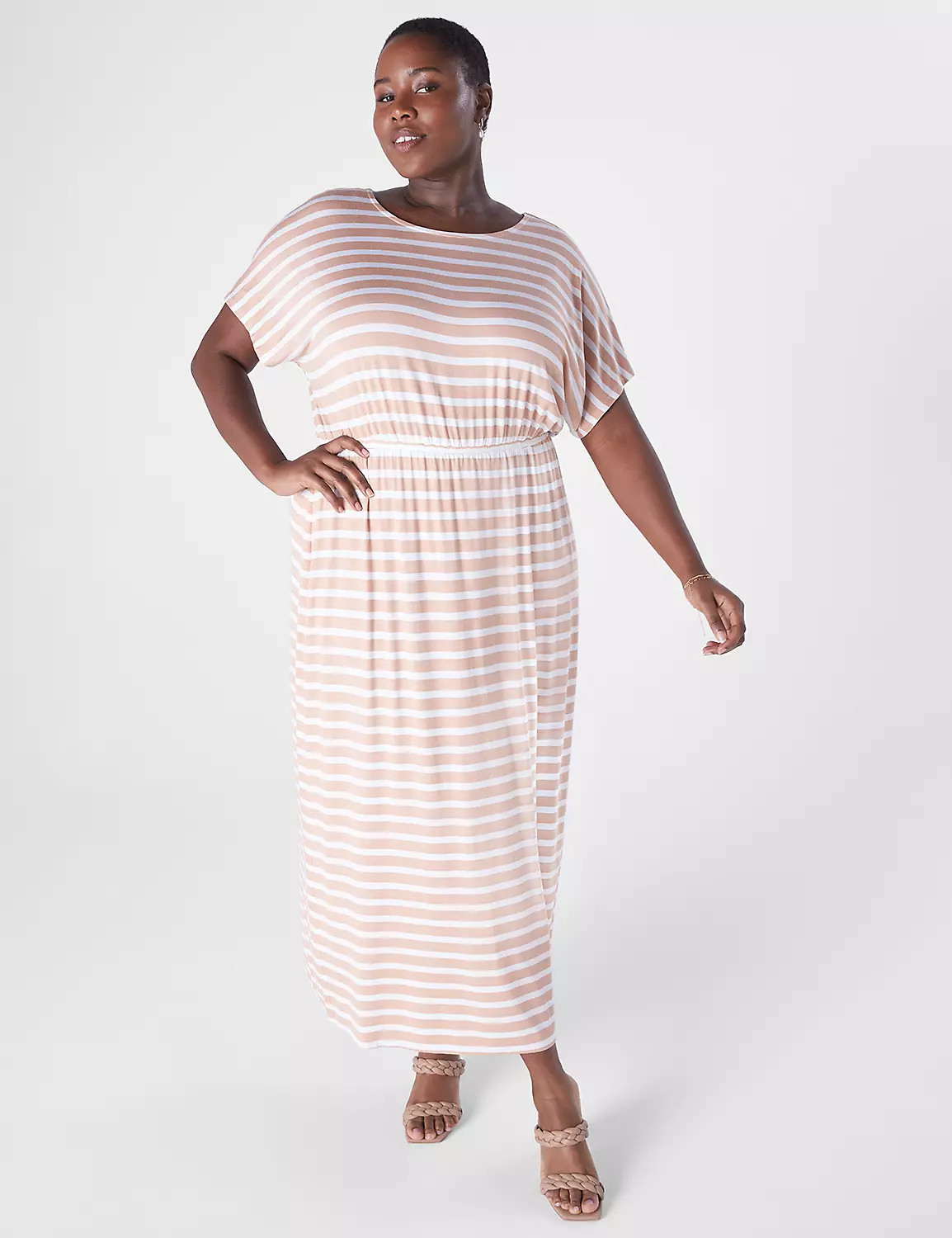 Dolman-Sleeve Boatneck Maxi Dress | LaneBryant | Lane Bryant (US)