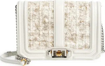 Rebecca Minkoff Small Love Leather & Bouclé Crossbody Bag | Nordstrom | Nordstrom