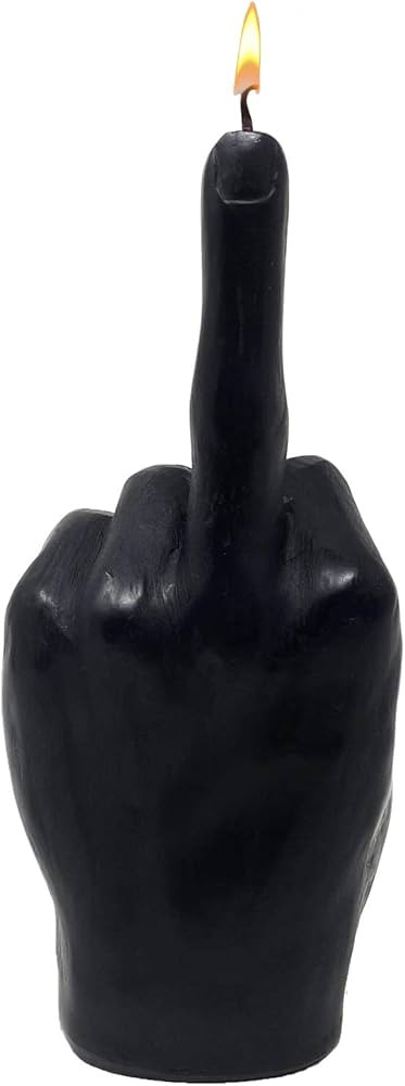 GUTE Middle Finger Candle - Hand Gesture FCK You Candle (Black) | Amazon (US)