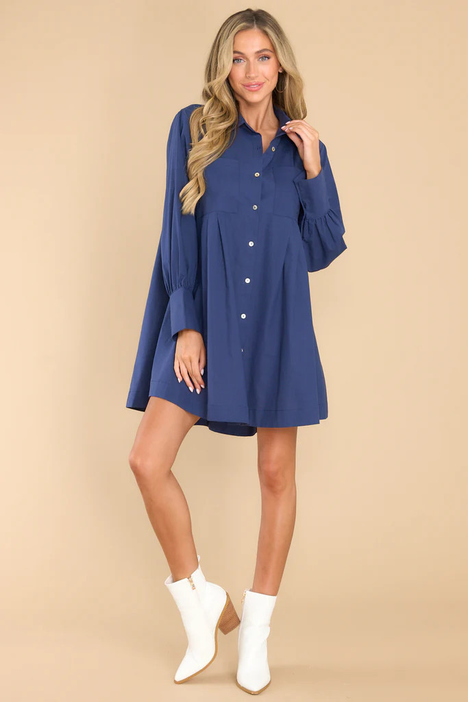 Game Changer Navy Dress | Red Dress 