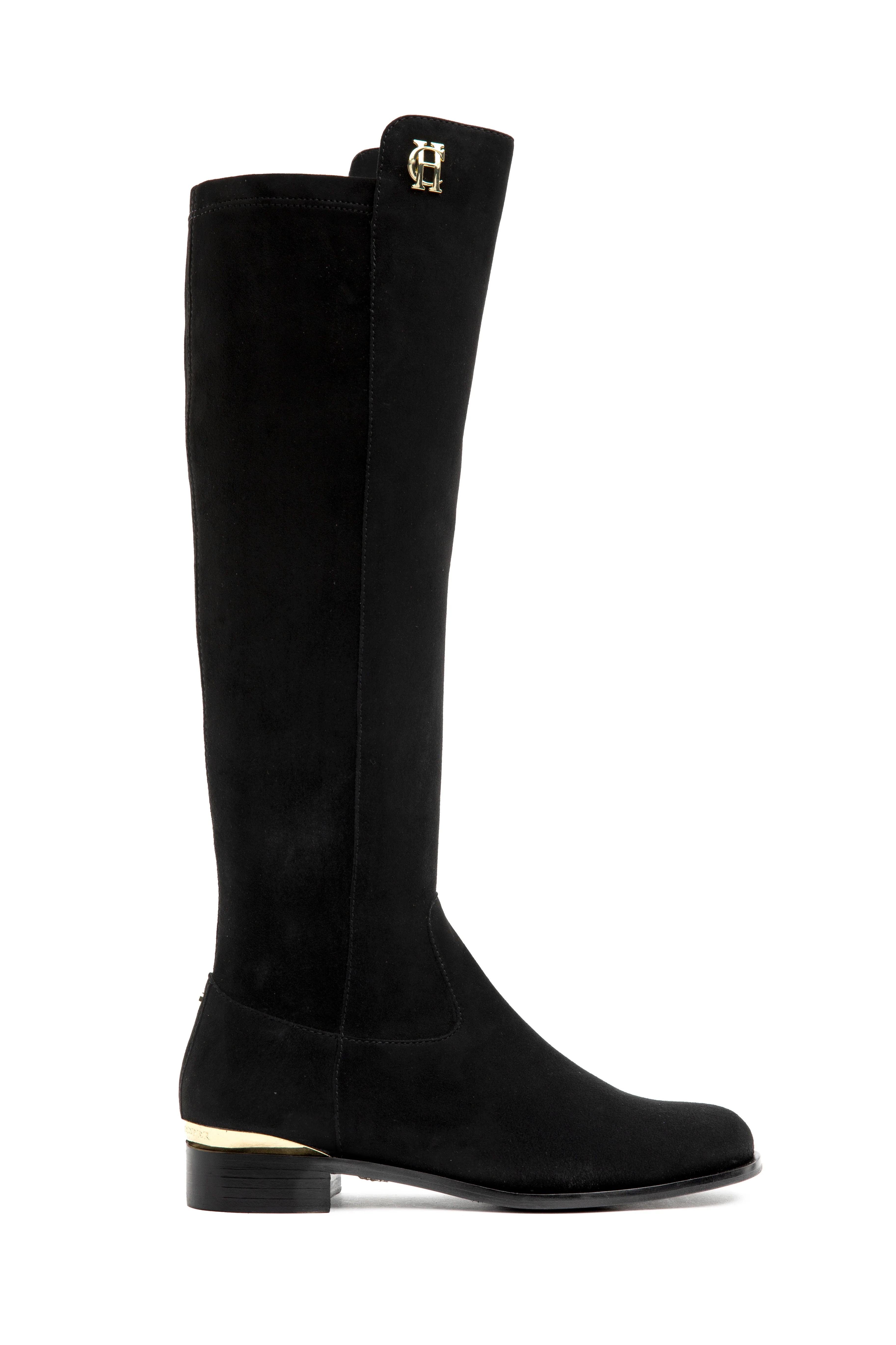 Albany Knee Boot (Black Suede) | Holland Cooper