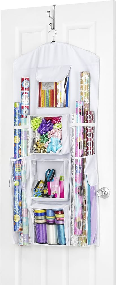 Whitmor Gift Wrap Organizer, White | Amazon (US)