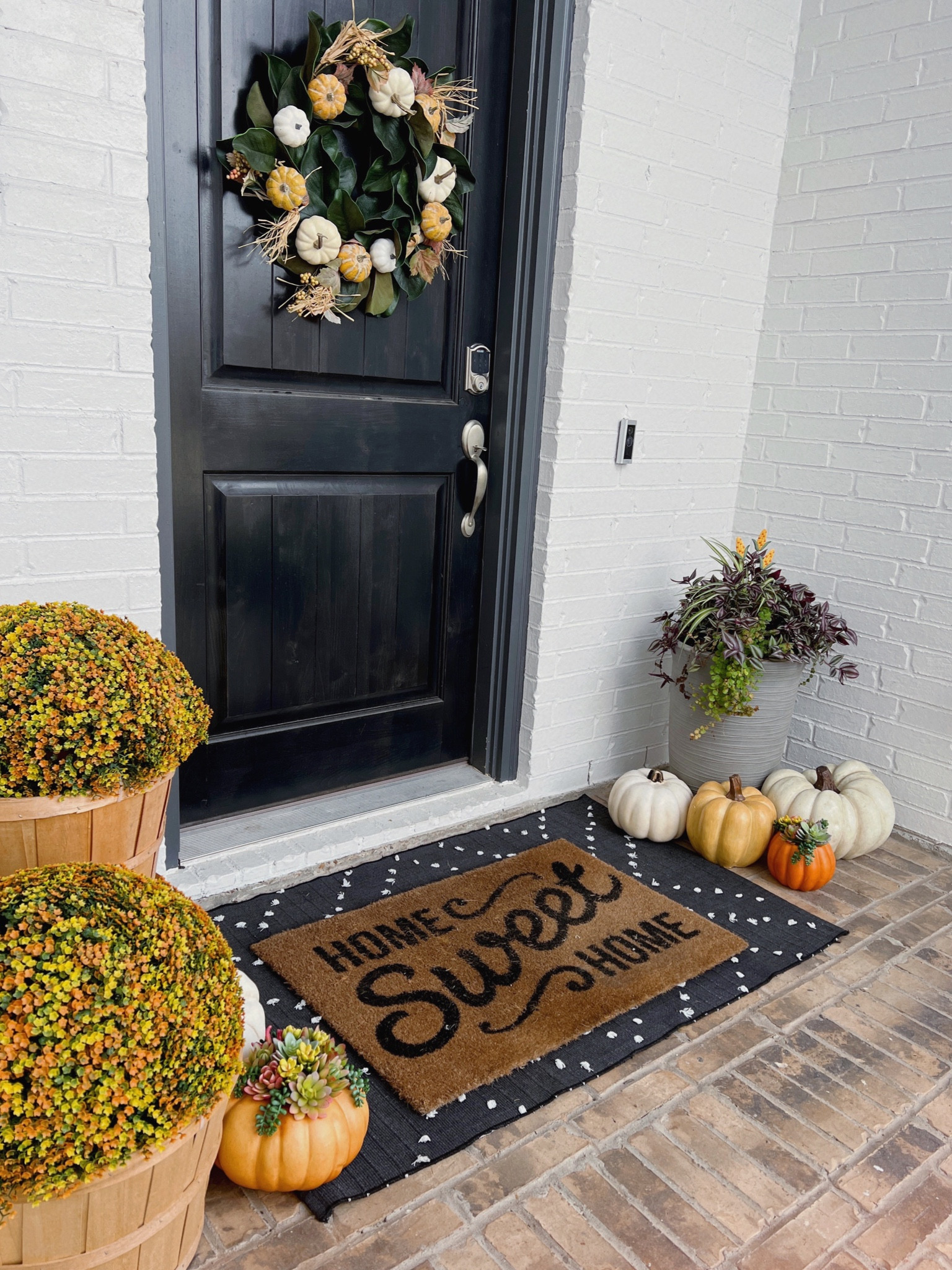 Front porch fall autumn decor pumpkins faux plants flowers outdoor 

#LTKhome #LTKxPrime #LTKHoliday